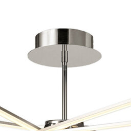 Luminosa Lighting Luminosa Star Semi Flush, 42W Led, 3000K, 3700Lm, Silver/frosted Acrylic/polishde Chrome, 3Yrs Warranty - thumbnail 5