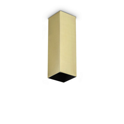 Ideal Lux Luminosa Look 20Cm Square Surface Mounted Downlight Brass 1X Gu10 - image 1