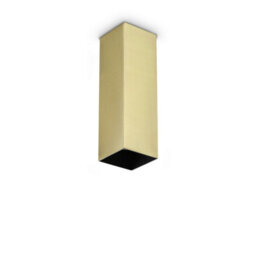 Ideal Lux Luminosa Look 20Cm Square Surface Mounted Downlight Brass 1X Gu10 - thumbnail 1