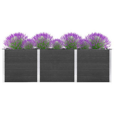 Berkfield Garden Raised Bed 300X100X91 Cm Wpc Grey - image 1
