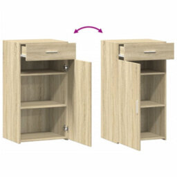 Walplus Sideboard Sonoma Oak 50X42.5X93 Cm Engineered Wood - thumbnail 7