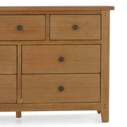 Broadway Oak 3 Over 4 Drawer Chest Fully Assembled - By Roseland Furniture - thumbnail 9
