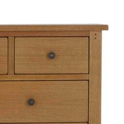Broadway Oak 3 Over 4 Drawer Chest Fully Assembled - By Roseland Furniture - thumbnail 8