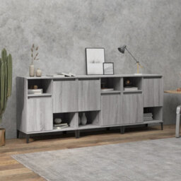 Berkfield Sideboards 3 Pcs Grey Sonoma 60X35X70 Cm Engineered Wood - thumbnail 1
