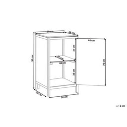 Beliani Outdoor Kitchen Cabinet Venosa Acacia Wood 50 Cm 50 Cm Brown - thumbnail 3