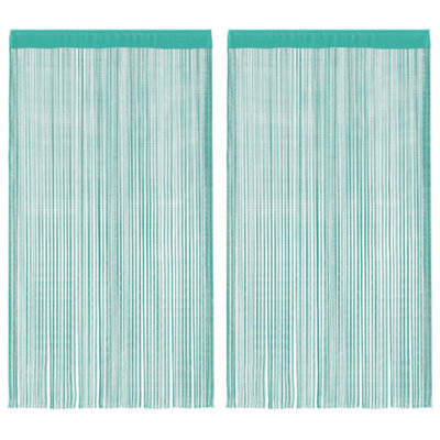 Berkfield Durable String Curtains 2 Pcs Turquoise 140X250 Cm