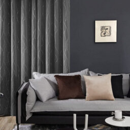 Deconovo Dotted Line Foil Printed Blackout Curtains Thermal Eyelet Curtains For Bedroom, 55 X 90 Inch, Light Grey, Two Panels - thumbnail 3