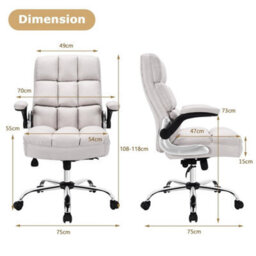 Office Chair Ergonomic Padded High Back Rotating Pc Desk Chairs - thumbnail 2