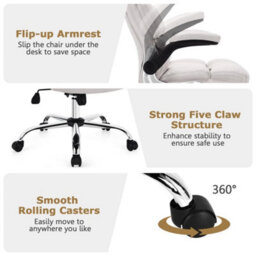 Office Chair Ergonomic Padded High Back Rotating Pc Desk Chairs - thumbnail 5