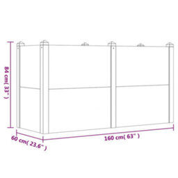 Berkfield Garden Raised Bed 160X60X84 Cm Solid Wood Acacia - thumbnail 6
