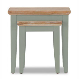 Statement Furniture Florence Nest Of 2 Side Tables/lamp Tables- Sage Green - thumbnail 4