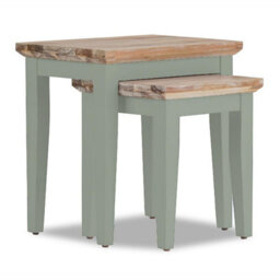 Statement Furniture Florence Nest Of 2 Side Tables/lamp Tables- Sage Green - thumbnail 2