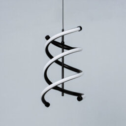 Litecraft Denny Black Led Spiral Ceiling Pendant Light - thumbnail 4