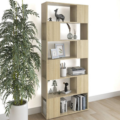 Berkfield Book Cabinet Room Divider Sonoma Oak 80X24X186 Cm Engineered Wood - image 1