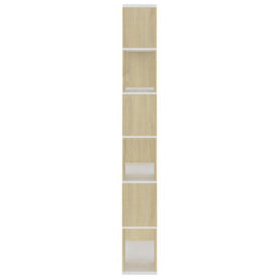 Berkfield Book Cabinet Room Divider Sonoma Oak 80X24X186 Cm Engineered Wood - thumbnail 4