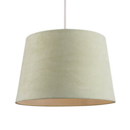 Happy Homewares Olive Green Velvet 12 Inch Drum Lamp Shade With White Cotton Inner - thumbnail 2