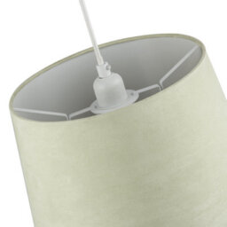 Happy Homewares Olive Green Velvet 12 Inch Drum Lamp Shade With White Cotton Inner - thumbnail 4