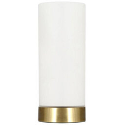 K Living Kliving Lonsdale E14-40W Brass/white Glass Pad Table Lamp