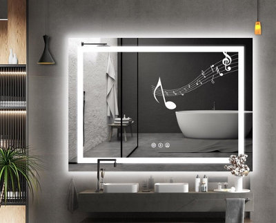 Belofay 500 X 700 mm Rectangular Led Bathroom Mirror Wall Mounted With Anti Fog Tempered Glass - image 1