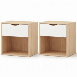 Afn Home Delvito 4 Piece Bedroom Set,  2 Door Wardrobe, 5 Drawer Chest & 2 Bedside Cabinets, White/oak - thumbnail 5