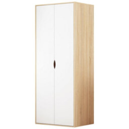 Afn Home Delvito 4 Piece Bedroom Set,  2 Door Wardrobe, 5 Drawer Chest & 2 Bedside Cabinets, White/oak - thumbnail 3