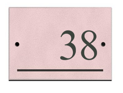 Reversed Slate Number 38 Blush Pink 14 X 9Cm - image 1