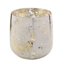 Hestia Silver And Gold Glass Vase - Small