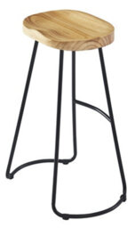 Nordlys Set Of 2 Metal And Ash Wood Bar Stool Exotic Boho Dining Room - thumbnail 4