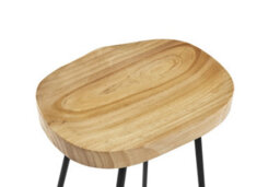 Nordlys Set Of 2 Metal And Ash Wood Bar Stool Exotic Boho Dining Room - thumbnail 7
