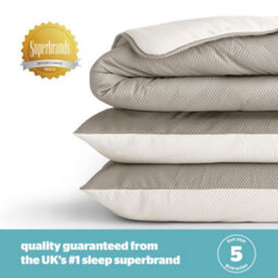 Silentnight Seersucker Coverless Duvet 2.5 Tog Cream/taupe - Double - thumbnail 8