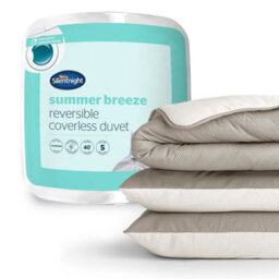 Silentnight Seersucker Coverless Duvet 2.5 Tog Cream/taupe - Double