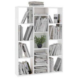 Berkfield Room Divider/book Cabinet White 100X24X140 Cm Engineered Wood - thumbnail 4