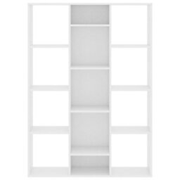 Berkfield Room Divider/book Cabinet White 100X24X140 Cm Engineered Wood - thumbnail 5