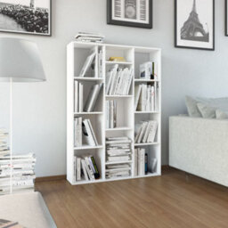 Berkfield Room Divider/book Cabinet White 100X24X140 Cm Engineered Wood