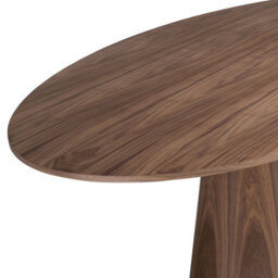 Angel Cerda Stylish Oval Walnut Dining Table For Modern Homes - thumbnail 4