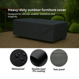 Home Source Duracover 203Cm Heavy Duty Waterproof & Uv Resistant Outdoor Garden Table Furniture Cover - thumbnail 5