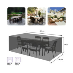 Home Source Duracover 203Cm Heavy Duty Waterproof & Uv Resistant Outdoor Garden Table Furniture Cover - thumbnail 2