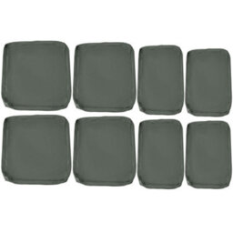 Outsunny Cushion Cover Replacement Patio Rattan Furniture Seat Cover Grey - thumbnail 2