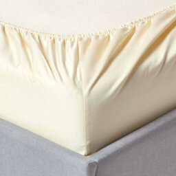 Homescapes Cream Egyptian Cotton Fitted Sheet 1000 Tc, Double - thumbnail 2