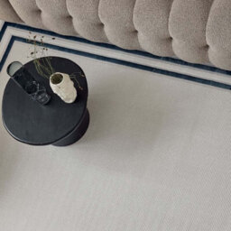 The Rugs Carmel Cream/blue Bordered Area Rug And Runner Non Shedding, Stain Resistant, Soft - thumbnail 7