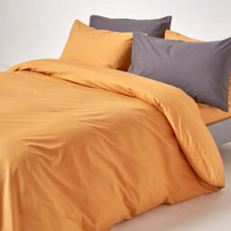 Homescapes Mustard Yellow Egyptian Cotton Duvet Cover With Pillowcases 200 Tc, Double - thumbnail 6