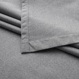 Bedlooms Charcoal Linen Curtain 100% Blackout Thermal Insulated Eyelet Single Curtain Panel 66 X 84 Inches With Tie Back - thumbnail 7