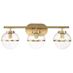 Luminosa Lighting Elstead Hinkley Hollis Bathroom Wall Lamp Heritage Brass, Ip44