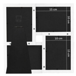 Berkfield Modern Collage Photo Frame For 4X(10X15 Cm) Picture White Mdf - thumbnail 8