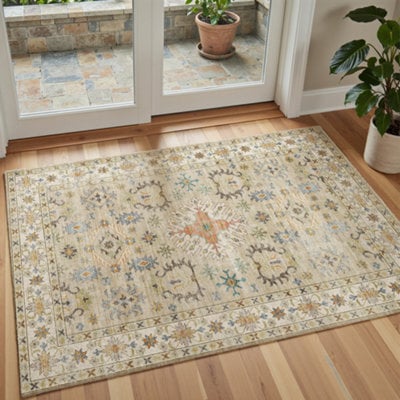 Decoranddecor Rug, Washable Rugs, Kitchen Rugs, Bath Mats, 60X90Cm, Non-Slip, Pet Friendly, Low Pile, Traditional Rug - Tessia - image 1