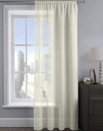 Velosso Alessandria Sparkle Slot Top Voile Panel - Cream - thumbnail 1