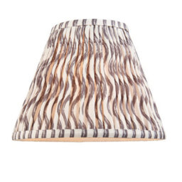 Luminosa Lighting Luminosa Bobble Olive Green Glaze Table Lamp With Pearl Grey Fabric Ripple Shade 25Cm B22 - thumbnail 7