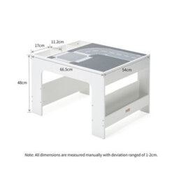 Hooga Playroom Hooga Kids Wooden Activity Table For Toddler With 4Pcs City Street Baseplates - thumbnail 8
