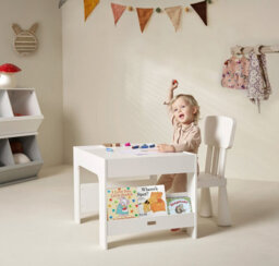 Hooga Playroom Hooga Kids Wooden Activity Table For Toddler With 4Pcs City Street Baseplates - thumbnail 4