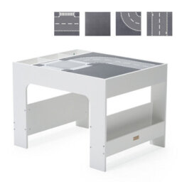 Hooga Playroom Hooga Kids Wooden Activity Table For Toddler With 4Pcs City Street Baseplates - thumbnail 2